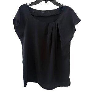 ZARA Woman Black Short Sleeve Blouse XS
